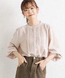 《WEB限定》フロントピンタックブラウス