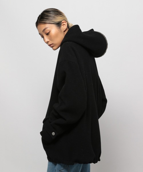 OFAKIND(オフアカインド)の「OFAKIND / フードZIPウールコート(ブルゾン・レディース・ブラック/ベージュ・1/0)」の22枚目の写真