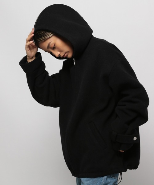 OFAKIND(オフアカインド)の「OFAKIND / フードZIPウールコート(ブルゾン・レディース・ブラック/ベージュ・1/0)」の10枚目の写真