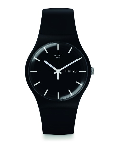 SWATCH(スウォッチ)の「MONO BLACK(アナログ腕時計・メンズ・ホワイト・FREE)」の1枚目の写真