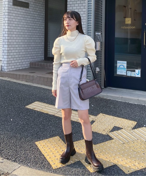 EPIMI E'PIMMY（エピミエピミー）の「ボリュームソールサイドゴアブーツ（ブーツ・レディース・ブラック/ダークブラウン・MEDIUM/LARGE）」の5枚目の写真