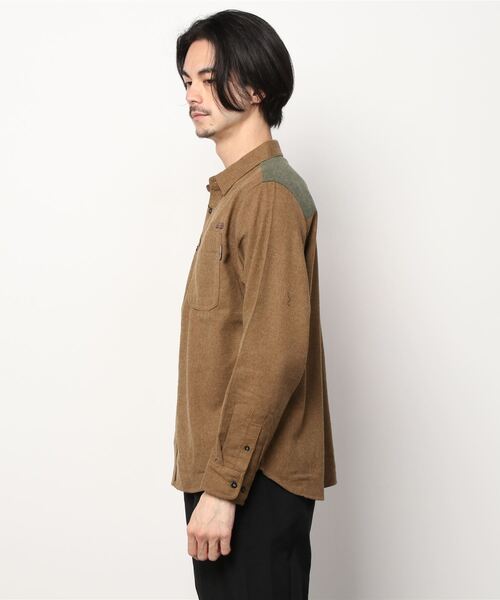 CAPTAIN STAG（キャプテンスタッグ）の「CAPTAIN STAG/キャプテンスタッグ ソフトネル ポケット切替ワークシャツ（シャツ/ブラウス・メンズ・ベージュ/カーキ/チャコール・LL/M/L）」の4枚目の写真