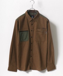 CAPTAIN STAG/キャプテンスタッグ ソフトネル ポケット切替ワークシャツ