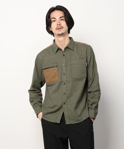 CAPTAIN STAG（キャプテンスタッグ）の「CAPTAIN STAG/キャプテンスタッグ ソフトネル ポケット切替ワークシャツ（シャツ/ブラウス・メンズ・ベージュ/カーキ/チャコール・LL/M/L）」の17枚目の写真