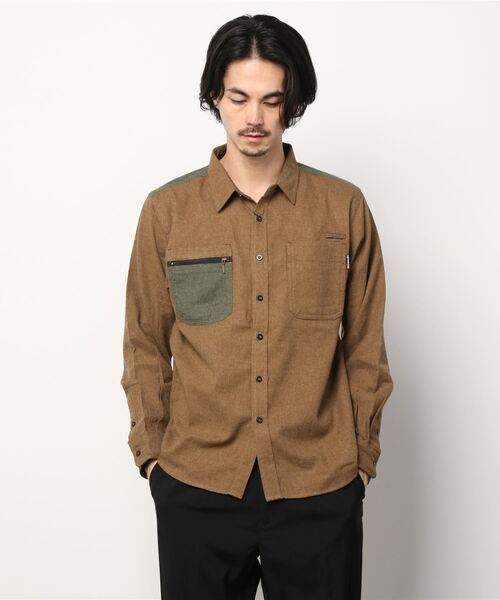 CAPTAIN STAG（キャプテンスタッグ）の「CAPTAIN STAG/キャプテンスタッグ ソフトネル ポケット切替ワークシャツ（シャツ/ブラウス・メンズ・ベージュ/カーキ/チャコール・LL/M/L）」の18枚目の写真