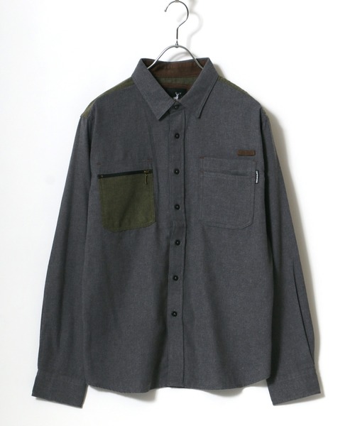 CAPTAIN STAG（キャプテンスタッグ）の「CAPTAIN STAG/キャプテンスタッグ ソフトネル ポケット切替ワークシャツ（シャツ/ブラウス・メンズ・ベージュ/カーキ/チャコール・LL/M/L）」の19枚目の写真