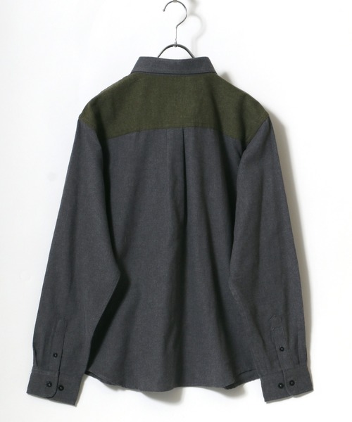 CAPTAIN STAG（キャプテンスタッグ）の「CAPTAIN STAG/キャプテンスタッグ ソフトネル ポケット切替ワークシャツ（シャツ/ブラウス・メンズ・ベージュ/カーキ/チャコール・LL/M/L）」の6枚目の写真