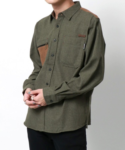 CAPTAIN STAG（キャプテンスタッグ）の「CAPTAIN STAG/キャプテンスタッグ ソフトネル ポケット切替ワークシャツ（シャツ/ブラウス・メンズ・ベージュ/カーキ/チャコール・LL/M/L）」の22枚目の写真