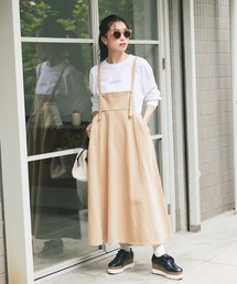 喜田さんコラボデニムサロペットスカート