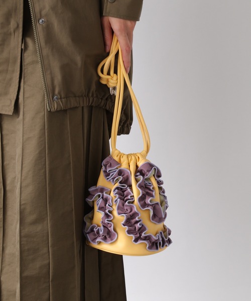 JEANASIS（ジーナシス）の「メロウフリルキンチャク/229281（ハンドバッグ・レディース・ブラック/イエロー系その他/ゼブラ・FREE）」の3枚目の写真