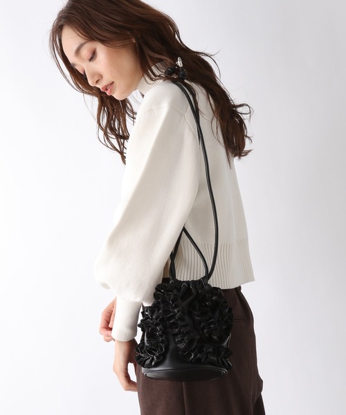 JEANASIS（ジーナシス）の「メロウフリルキンチャク/229281（ハンドバッグ・レディース・ブラック/イエロー系その他/ゼブラ・FREE）」の2枚目の写真