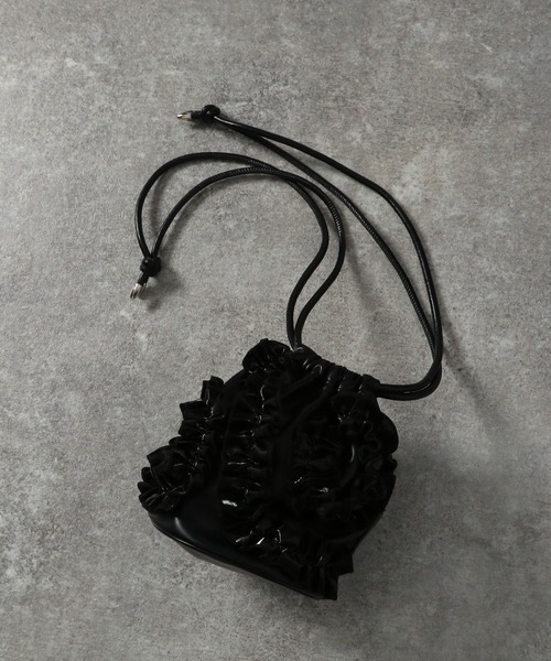 JEANASIS（ジーナシス）の「メロウフリルキンチャク/229281（ハンドバッグ・レディース・ブラック/イエロー系その他/ゼブラ・FREE）」の7枚目の写真