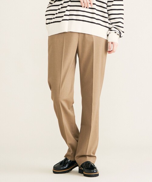SHARE PARK（シェアパーク）の「【洗える】TRストレートパンツ（その他パンツ・レディース・ネイビー系/アイボリー系/ダークブラウン系/ダークブラウン系3・1/0）」の2枚目の写真