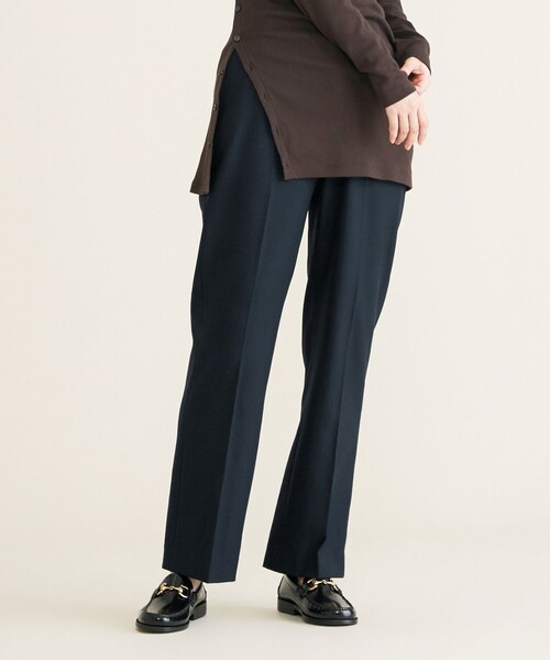 SHARE PARK（シェアパーク）の「【洗える】TRストレートパンツ（その他パンツ・レディース・ネイビー系/アイボリー系/ダークブラウン系/ダークブラウン系3・1/0）」の4枚目の写真