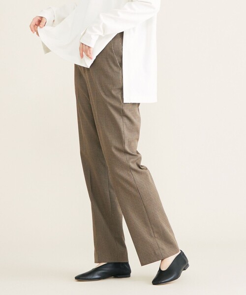 SHARE PARK（シェアパーク）の「【洗える】TRストレートパンツ（その他パンツ・レディース・ネイビー系/アイボリー系/ダークブラウン系/ダークブラウン系3・1/0）」の12枚目の写真