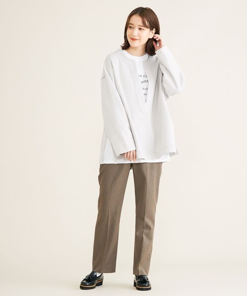 SHARE PARK（シェアパーク）の「【洗える】TRストレートパンツ（その他パンツ・レディース・ネイビー系/アイボリー系/ダークブラウン系/ダークブラウン系3・1/0）」の13枚目の写真