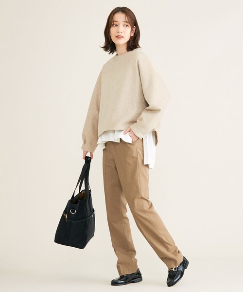 SHARE PARK（シェアパーク）の「【洗える】TRストレートパンツ（その他パンツ・レディース・ネイビー系/アイボリー系/ダークブラウン系/ダークブラウン系3・1/0）」の19枚目の写真