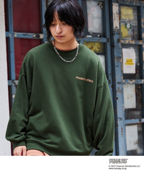 vintage マーブルスウェット モールス”ビッグシルエット刺繍スウェット（グレイ） | HATSUNEX