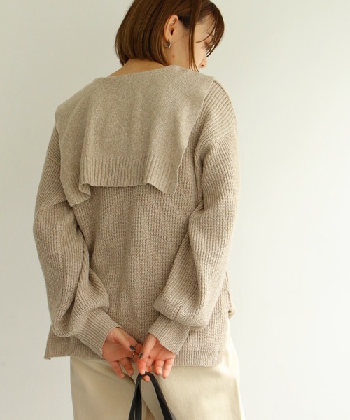 ⭐️おりめ⭐️新品 未使用　2点ニット セール】【cheriella】メッシュ風ルーズニット ショート丈