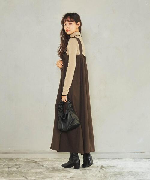 coen(コーエン)の「ハシカラーリブタートル(WEB限定カラー)(ニット/セーター・レディース・ダークグリーン/ダークグレー/ケリー/イエロー/ブラック/オフホワイト/ベージュ・M/L)」の22枚目の写真