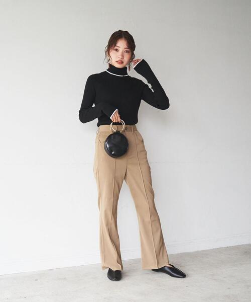 coen(コーエン)の「ハシカラーリブタートル(WEB限定カラー)(ニット/セーター・レディース・ダークグリーン/ダークグレー/ケリー/イエロー/ブラック/オフホワイト/ベージュ・M/L)」の19枚目の写真