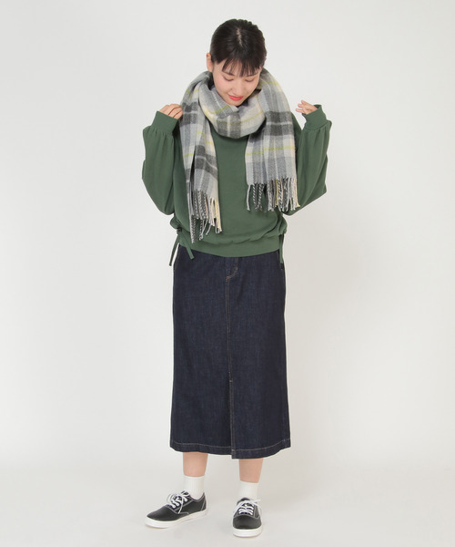 LBC（エルビーシー）の「抗菌加工チェックマフラー（マフラー・レディース・ベージュ/グレー/レッド/ピンク/ブルー/グリーン・FREE）」の14枚目の写真