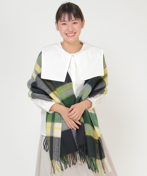 LBC（エルビーシー）の「抗菌加工チェックマフラー（マフラー・レディース・ベージュ/グレー/レッド/ピンク/ブルー/グリーン・FREE）」の19枚目の写真