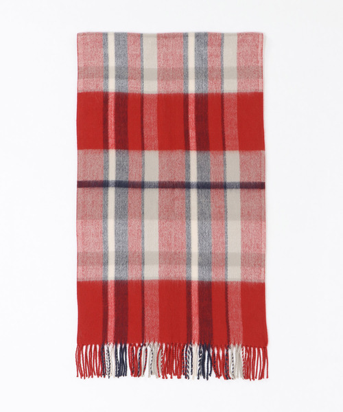 LBC（エルビーシー）の「抗菌加工チェックマフラー（マフラー・レディース・ベージュ/グレー/レッド/ピンク/ブルー/グリーン・FREE）」の12枚目の写真