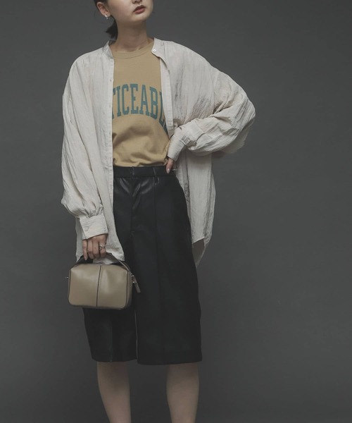SENSE OF PLACE by URBAN RESEARCH(センスオブプレイスバイアーバンリサーチ)の「ワッシャーバンドカラードルマンシャツ(シャツ/ブラウス・レディース・ライトベージュ/ライトブルー/ライトカーキ/ブラウン・ONE)」の2枚目の写真