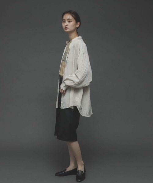 SENSE OF PLACE by URBAN RESEARCH(センスオブプレイスバイアーバンリサーチ)の「ワッシャーバンドカラードルマンシャツ(シャツ/ブラウス・レディース・ライトベージュ/ライトブルー/ライトカーキ/ブラウン・ONE)」の5枚目の写真