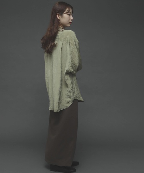 SENSE OF PLACE by URBAN RESEARCH(センスオブプレイスバイアーバンリサーチ)の「ワッシャーバンドカラードルマンシャツ(シャツ/ブラウス・レディース・ライトベージュ/ライトブルー/ライトカーキ/ブラウン・ONE)」の21枚目の写真