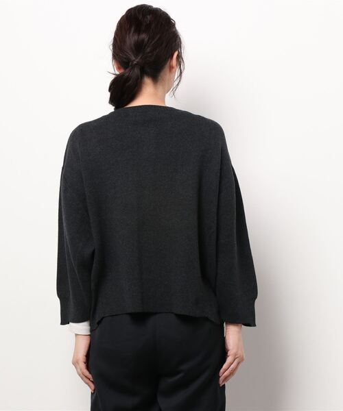 apartment department（アパートメントデパートメント）の「ミラノリブ ポケット付きカーディガン（カーディガン/ボレロ・レディース・グレイッシュベージュ/ブラック・M）」の12枚目の写真