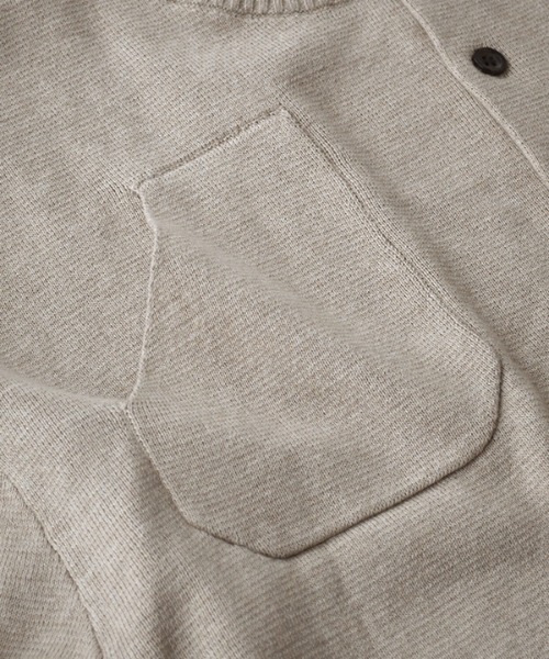 apartment department（アパートメントデパートメント）の「ミラノリブ ポケット付きカーディガン（カーディガン/ボレロ・レディース・グレイッシュベージュ/ブラック・M）」の5枚目の写真