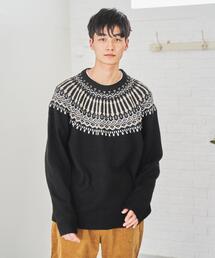 coen | 求心柄クルーネックニット(ニット/セーター)