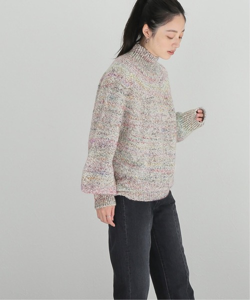 journal standard L'essage（ジャーナルスタンダードレサージュ）の「LANTANAハイネックプルオーバー◆（ニット/セーター・レディース・サックスブルー/オレンジ・FREE）」の4枚目の写真