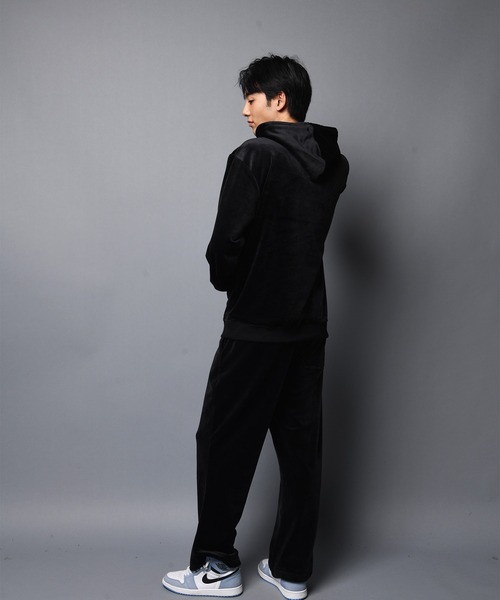 GALLIS ADDICTION（ガリスアディクション）の「GA FUR-VELOR HOODIE/ベロア プルパーカー（パーカー・メンズ・ブラック/グレー・M/L）」の9枚目の写真