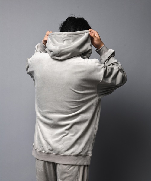 GALLIS ADDICTION（ガリスアディクション）の「GA FUR-VELOR HOODIE/ベロア プルパーカー（パーカー・メンズ・ブラック/グレー・M/L）」の13枚目の写真