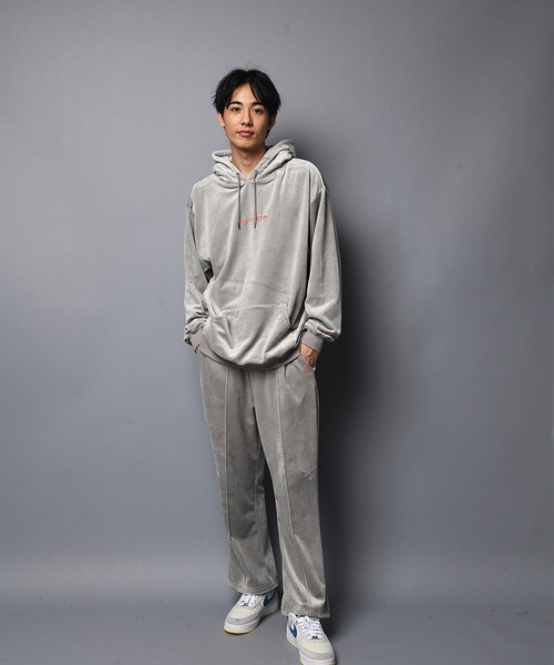 GALLIS ADDICTION（ガリスアディクション）の「GA FUR-VELOR HOODIE/ベロア プルパーカー（パーカー・メンズ・ブラック/グレー・M/L）」の14枚目の写真