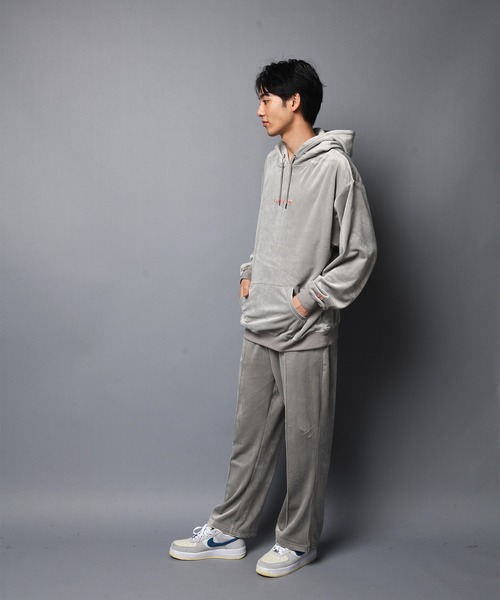 GALLIS ADDICTION（ガリスアディクション）の「GA FUR-VELOR HOODIE/ベロア プルパーカー（パーカー・メンズ・ブラック/グレー・M/L）」の15枚目の写真