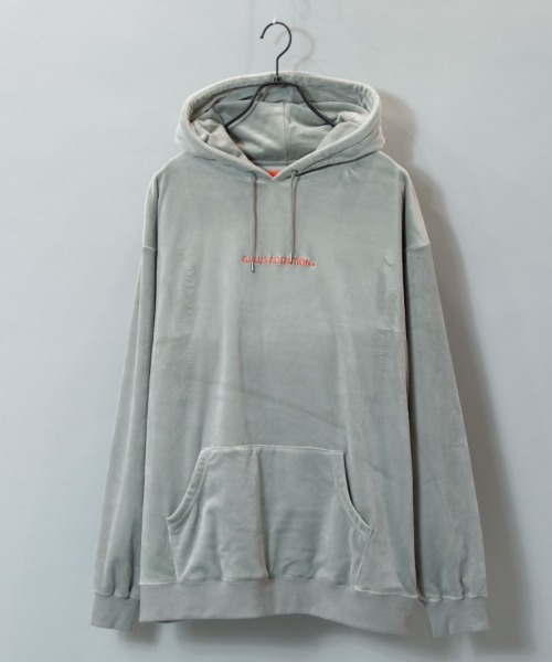 GALLIS ADDICTION（ガリスアディクション）の「GA FUR-VELOR HOODIE/ベロア プルパーカー（パーカー・メンズ・ブラック/グレー・M/L）」の19枚目の写真