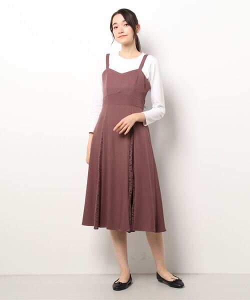 MISCH MASCH（ミッシュマッシュ）の「レース切替ジャンパースカート（ジャンパースカート・レディース・ライトブルー/ブラック/モカ・MEDIUM）」の14枚目の写真