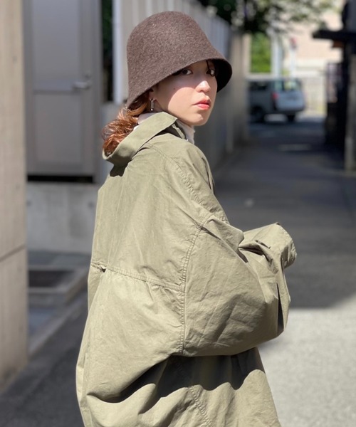 wee9s（ウィークス）の「wool bucket hat / ウールバケットハット（ハット・レディース・ブラック/ベージュ/ブラウン・FREE）」の2枚目の写真
