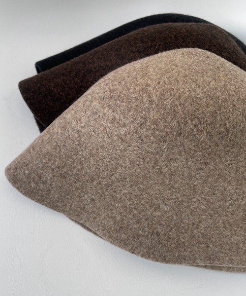 wee9s（ウィークス）の「wool bucket hat / ウールバケットハット（ハット・レディース・ブラック/ベージュ/ブラウン・FREE）」の13枚目の写真