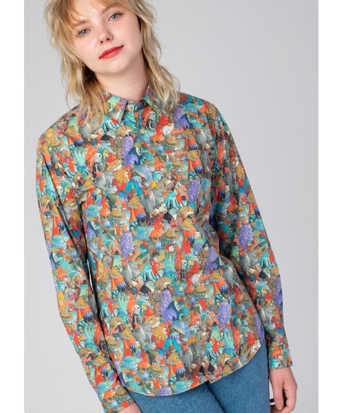 Design Tshirts Store graniph(デザイン ティーシャツ ストア グラニフ)の「怪物園 パターン(junaida)|コラボシャツ(シャツ/ブラウス・メンズ・マルチ・SMALL/MEDIUM/LARGE)」の7枚目の写真