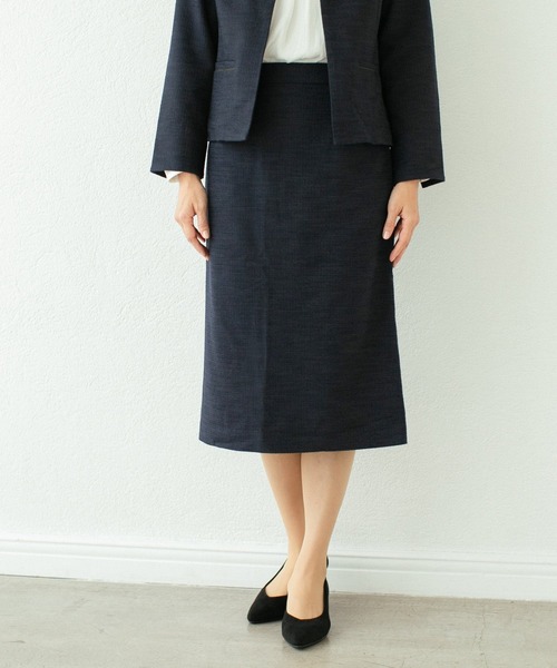 LEPSIM（レプシィム）の「ツイードタイトスカート[2022春夏]　239422（スーツスカート・レディース・ネイビー/ホワイト系その他・MEDIUM/LARGE）」の2枚目の写真