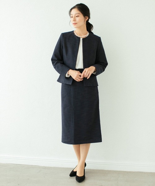 LEPSIM（レプシィム）の「ツイードタイトスカート[2022春夏]　239422（スーツスカート・レディース・ネイビー/ホワイト系その他・MEDIUM/LARGE）」の6枚目の写真