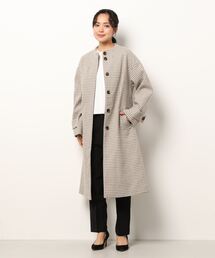 Te chichi | ウール混カルゼチェックボトルネックコート(その他アウター)