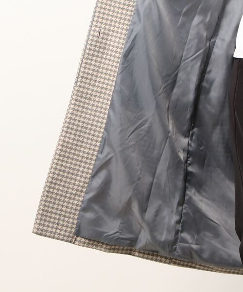 Te chichi（テチチ）の「ウール混カルゼチェックボトルネックコート（その他アウター・レディース・ベージュ/ネイビー・ﾌﾘ-）」の4枚目の写真