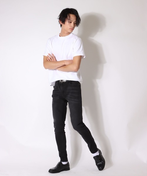 LEVENDIS(レベンディス)の「メンズ ストレッチスキニーデニムパンツ(デニムパンツ・メンズ・ブルー/ブラック/ライトブルー/ブラック系その他/ブルー系その他/ホワイト/グレー・SMALL/MEDIUM/LARGE)」の3枚目の写真