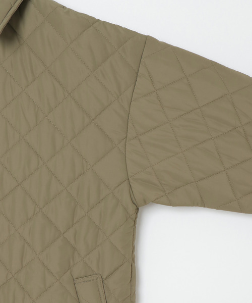 VENCEEXCHANGE(ヴァンスエクスチェンジ)の「【WEB限定】マイクロタフタキルティングロングジャケット(ステンカラーコート・レディース・ブラック/ダークグリーン・M)」の14枚目の写真